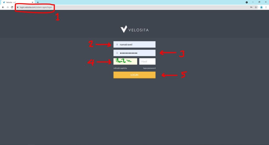 login velosita